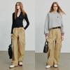 Chuyu Women's 2025 Autumn Loose-Fit Textured Workwear Banana Pants