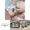 Beautiful Summer Floral Beaded Bracelet With Ceramic And Rope For Women In Fresh Style