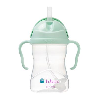 Silikónový hrnček so slamkou sa dá piť z akéhokoľvek uhla Darček na baby shower Pistáciová b.box - Nepriepustný, - [Originálny produkt b.box] [Hrnček s náustkom]