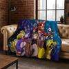 3D F-FNAF Game Cartoon Flannel Blanket Soft Warm Throw Blanket for Bed Bedroom Room Living Room Travel Camping Picnic Gift