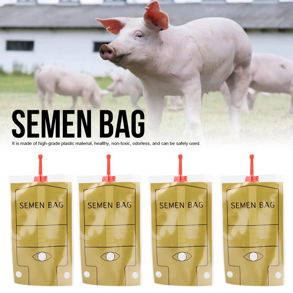 50 ks 100 ml Jednorazové Plastové Vrecko na Insemináciu Sviň Seme Veterinatérske Vybavenie