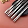 Reusable Sushi Chopsticks Stainless Steel Chopsticks Household Non-slip Anti-scald Chopsticks Tableware Food Sticks