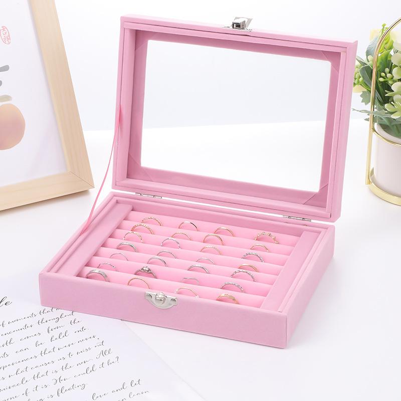 Stylish and Luxurious Jewelry Storage Box, Flannel Jewelry Storage Box for Rings, Earrings, Necklaces and Bracelet Storage Boxes