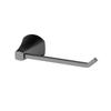 Wall Mount Toilet Paper Holder Matte Black Finish Simple Flare Style Bathroom Accessory Modern Design Hardware Included