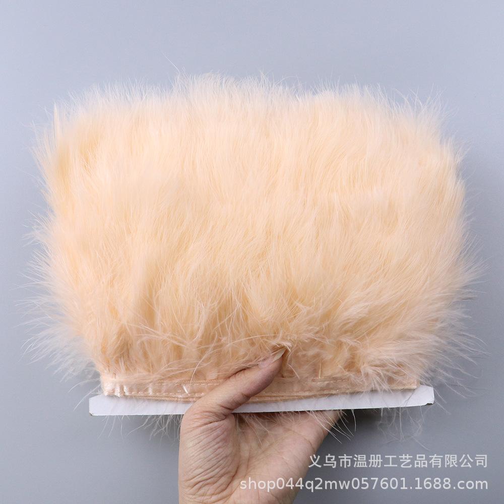 Encryption 8-10Cm Vascular Flannel Edge Clothing Accessories Material Colored Turkey Fluff Skirt Headdress