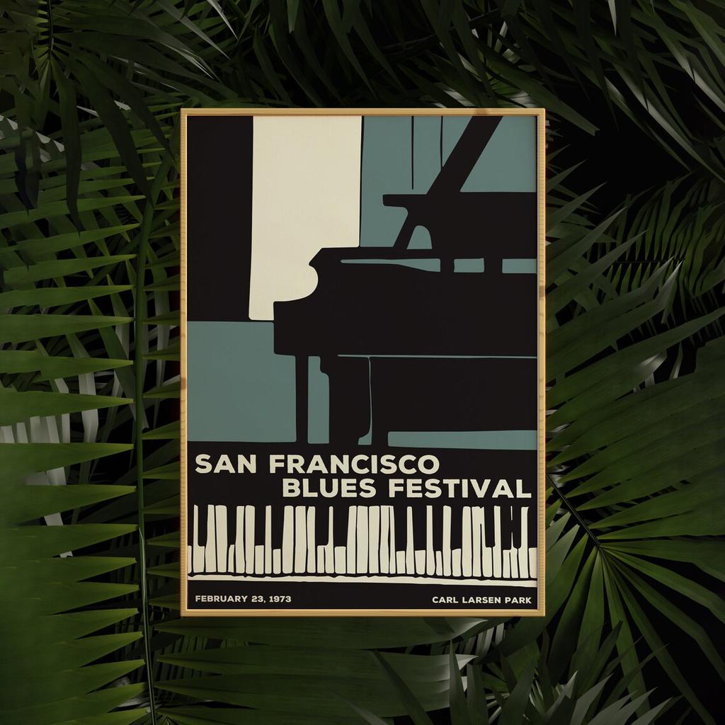 Modernes Jazz-Festival-Musikfestival-Poster, schlichter Stil, bunte Klavierbilder, Leinwanddruck, Poster, Wandkunst, Dekor für Bar