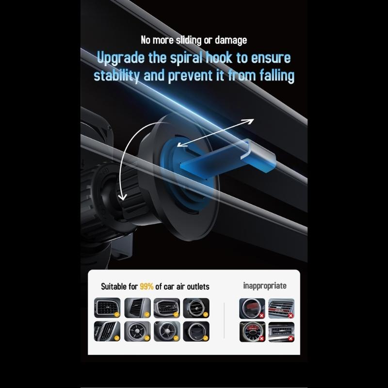 Wireless Charging,Wireless Car Chargers Charging Pad 15W NonSlip Fast Charge for Car Wireless Phone Chargers Mount