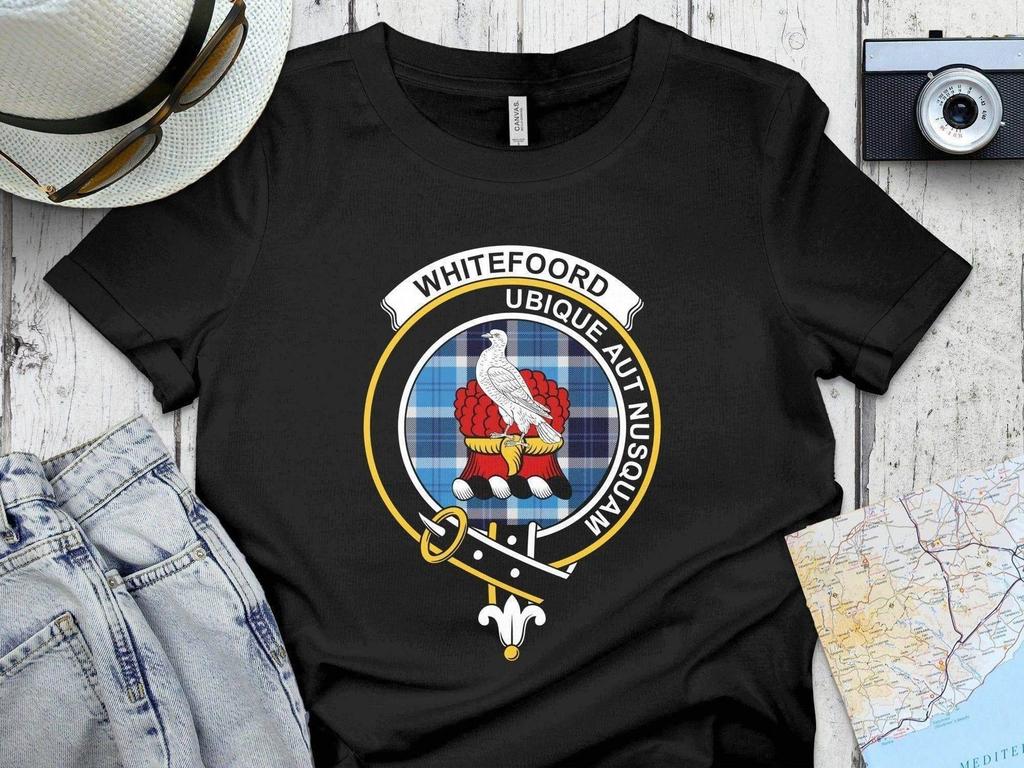 Whitefoord Clan Crest Scottish Tartan T-Shirt Sweatshirt