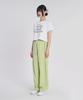 SLOW RECORD HOUSE Nylon One-Pleat Pants_Kiwi