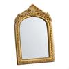 Specchio da Trucco Vintage Tavolino da Toeletta Scrivania Arcuato Decorativo Cornice in Resina Elegante Barocco