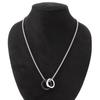 Diesel Double Ring Necklace Pendant DX1168040 [Used]
