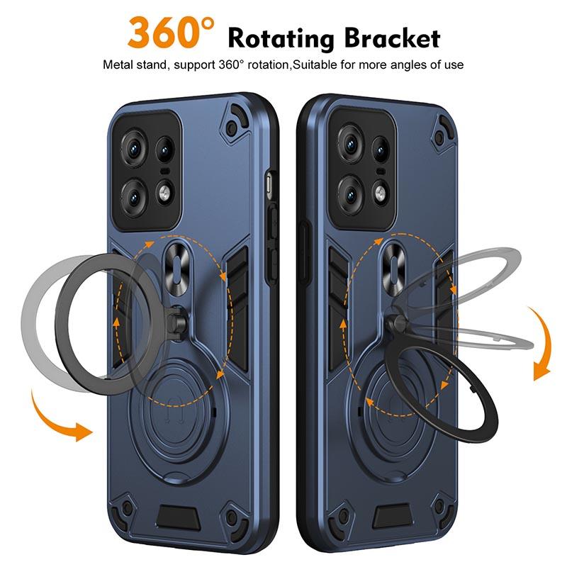 For Motorola Moto EDGE 40 50 Pro NEO G04 G14 G22 G34 G35 G53 G55 G85 G84 Phone Case, Protector Ring 360 Rotate Shockproof Cover