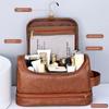 New Hanging Makeup Storage bag Large Capacity PU Leather Wash Bag Double layered Men cosmetic bag travel essentials organizer
