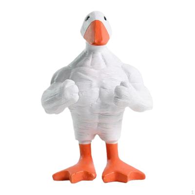 Svalnatá socha kachny Svalová socha Vtipná pryskyřičná figurka Ozdoba Řemeslo pro kancelář