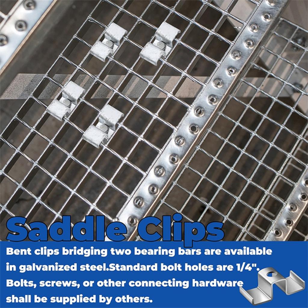 Galvanized Grating Saddle Clamps, Grating Clamp Fixing Sets, Fasteners For Industrial Floor Drainage Systems