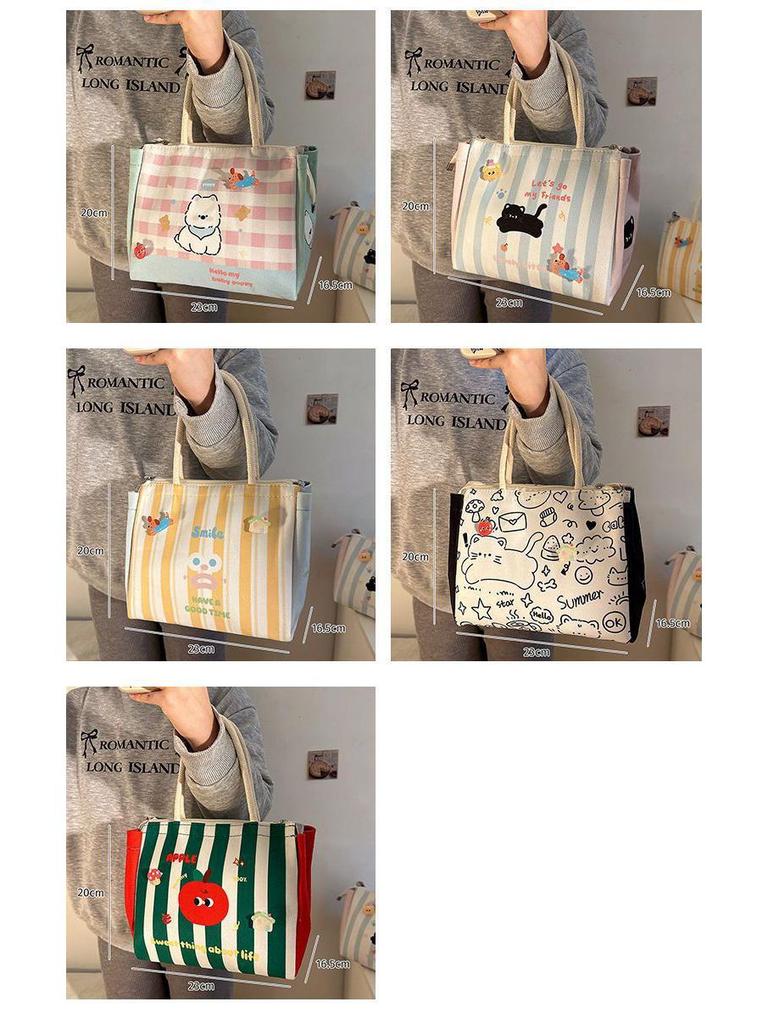 Niedliche Isolierte Lunchtasche mit großem Fassungsvermögen und Alufolie für Schüler und Büroangestellte