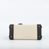 Borsa a tracolla da donna in tela platino e pelle patchwork
