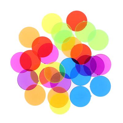Chip di plastica da 15 mm Chip di colore trasparente che insegnano monete di plastica