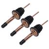10Pcs Liquor Pourer Stainless Steel Wine Pourer Stopper Bar Tool for Bar Home Restaurants(Rose Gold Black Short Cap )