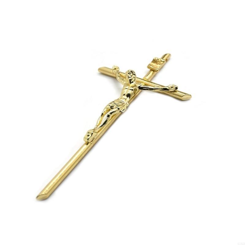 62KD 10pcs Gold Crucifix Wall Blessing Sacred Handheld Catholic Metal