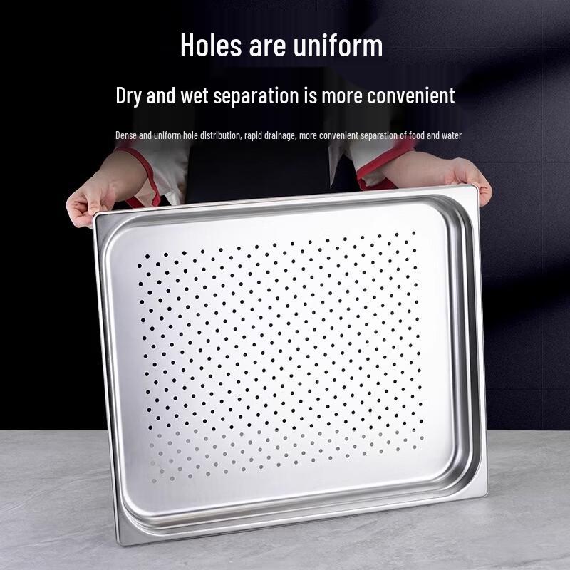 Handon GN 2/1 Extra Thick Stainless Steel Triple Compartment Food Pan