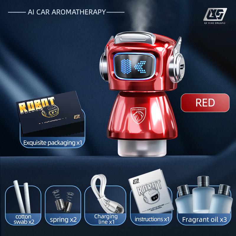 Car Air Outlet Robot Perfume Ornament Fragrance Water Diffuser For Peugeot 107 408 4008 308 3008 5008 508 2008 208 301 106 205