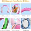 Kids Neck Fan, Portable Bladeless Fans for Kid 4-14Y Girls & Boys, 2600mAh USB Personal Mini Cooling Fan for Travel/Camping/Study, 4 Speeds,