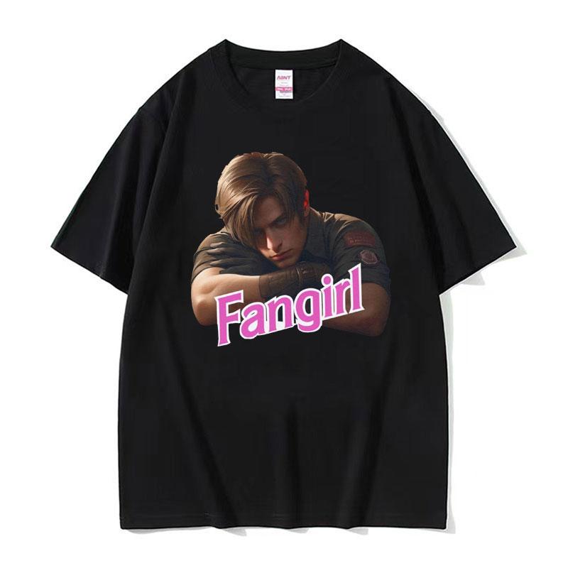I Heart Leon Kennedy Potisk Trička Pánské Dámské Oblečení Móda Vintage Tričko Pánské Oversized Bavlna Krátký Rukáv Tričko Top