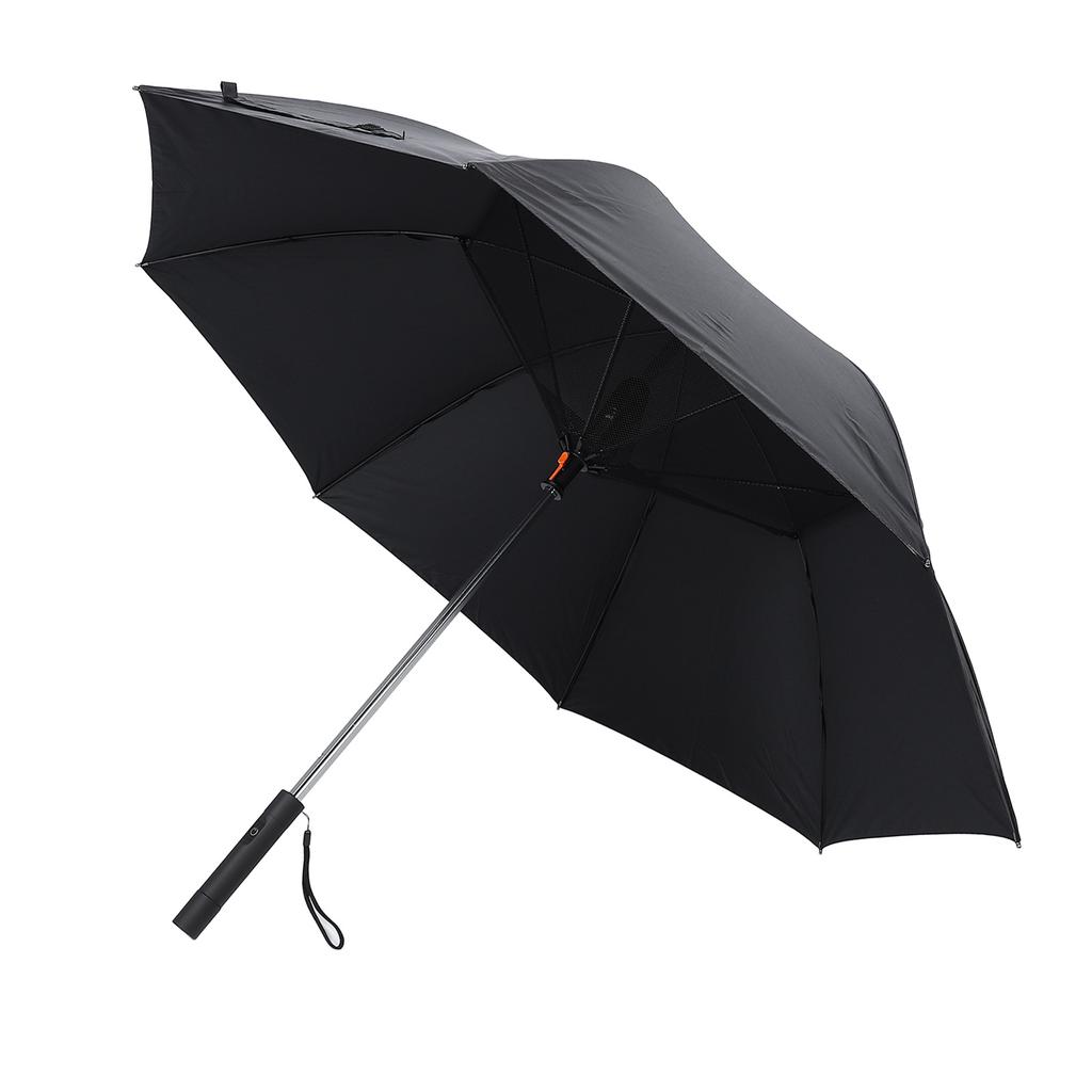 Cooling Fan Umbrella UV Guard Sun Blocking 2600mAh USB Rechargeable Sun Rain Umbrella for Outdoor