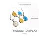 Seven-Color Crystal Sunflower Pendant Necklace with Gold Edging