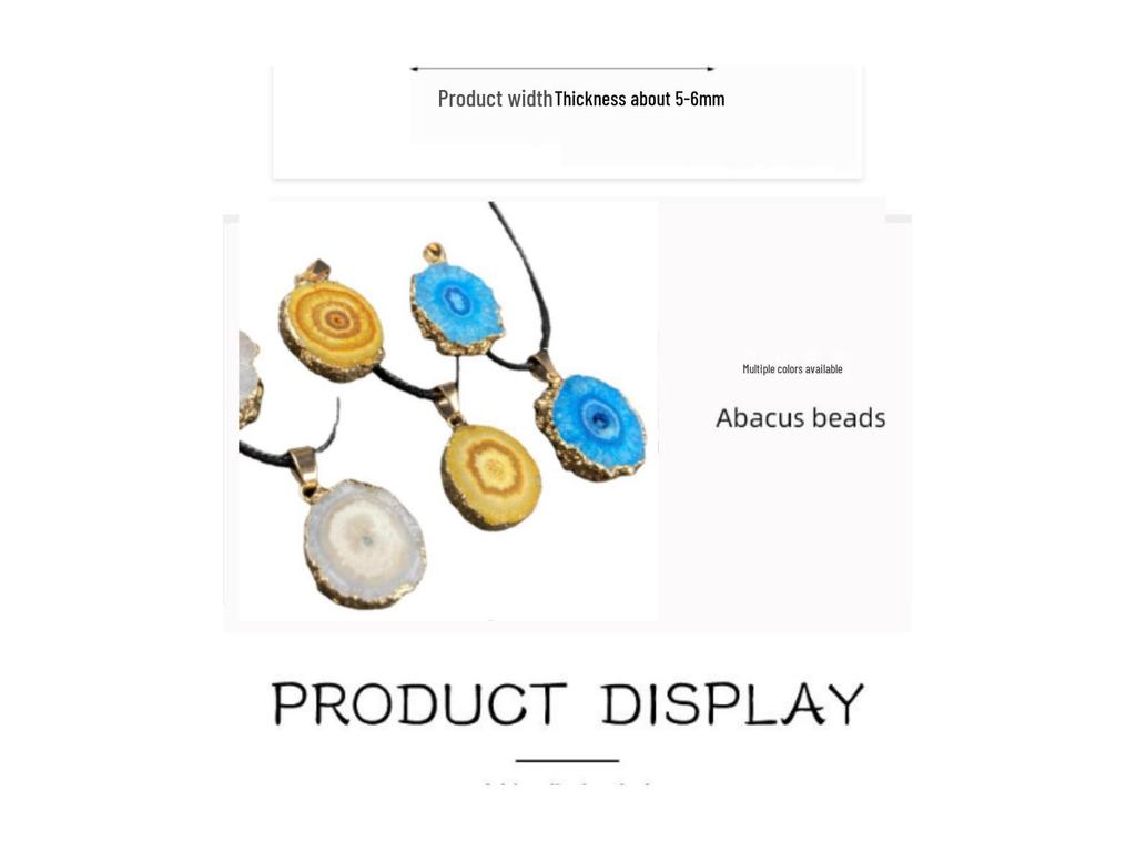 Seven-Color Crystal Sunflower Pendant Necklace with Gold Edging