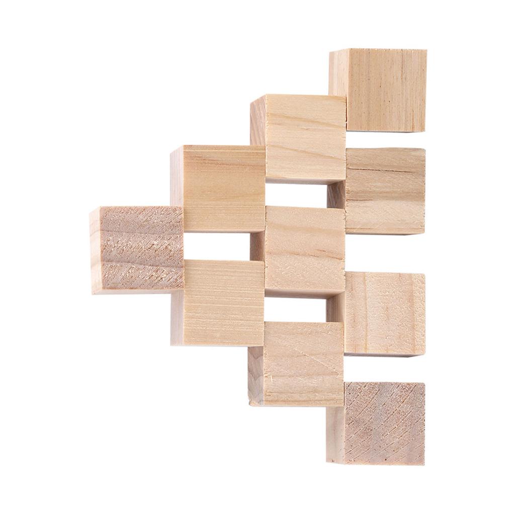Blocos de Madeira Quadrados Naturais Cubos de Madeira para Artesanato DIY Artesanato em Madeira Feito à Mão Brinquedo Infantil Decoração para Casa