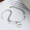 High-quality 925 Sterling Silver Bracelet, Parisian Double Chain Bracelet B193 925 Silver Bracelet (Wfgie3Q)