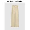 UR 2025 Autumn Button Pleated Wide-Leg Trousers