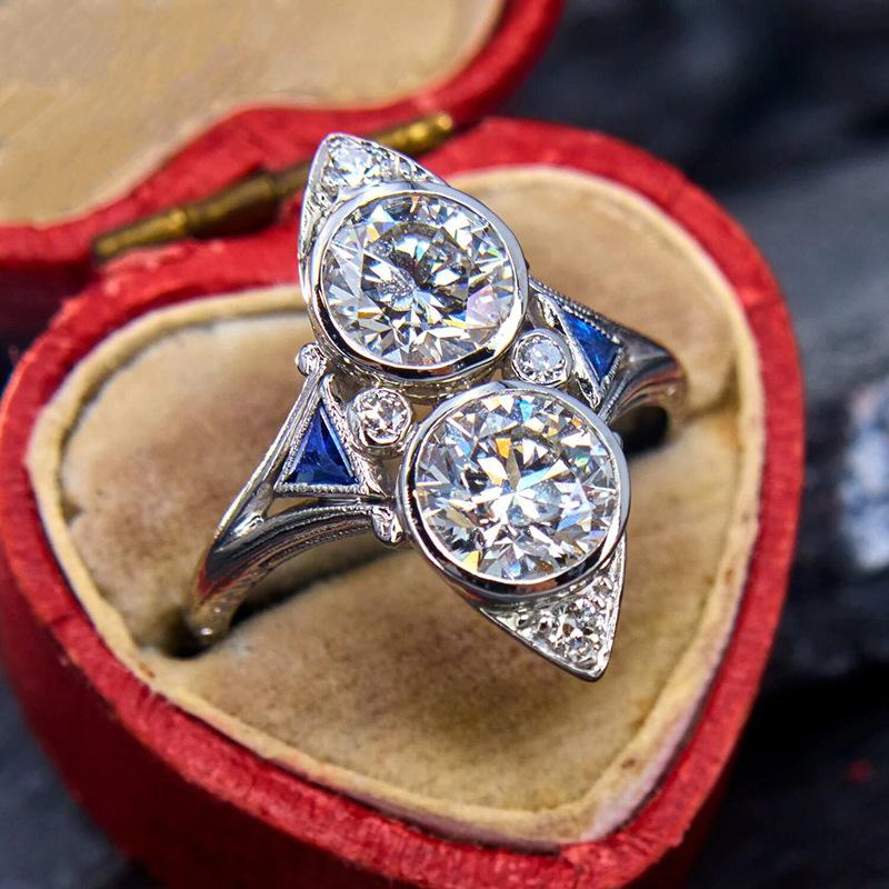

2026 New Trendy Brand Technology Inspired Horse Eye Ring with Elegant Design for Women, Layered and Niche Zircon Wholesale 7