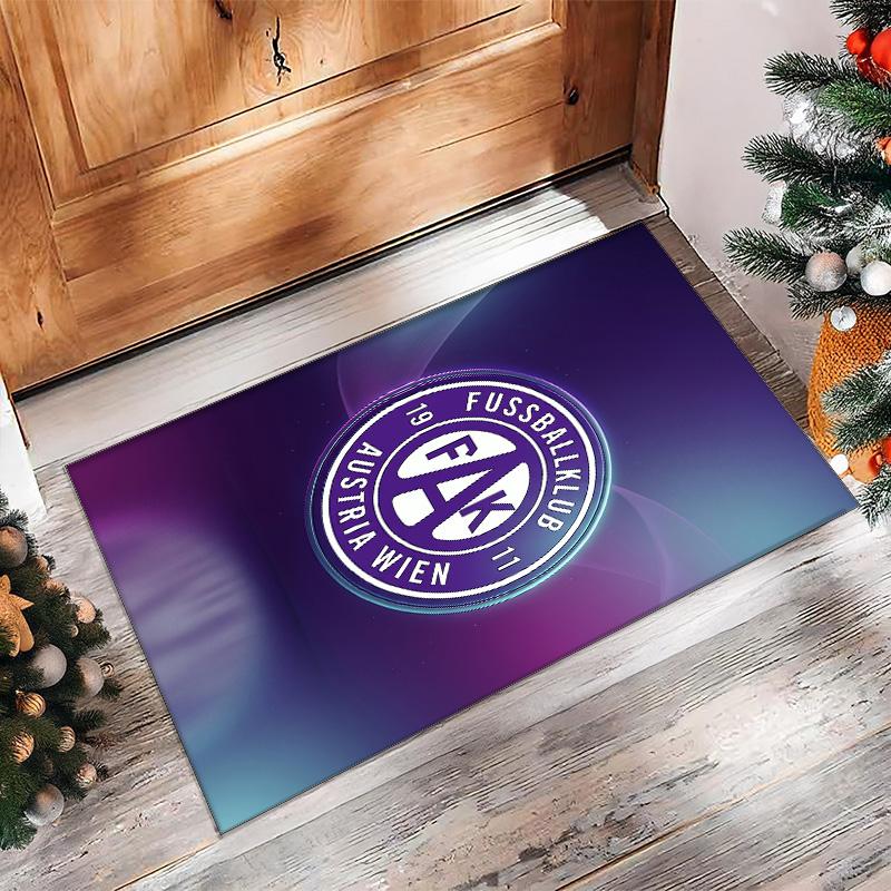 Austria Wien FC Soccer Football Pattern Soft Area Rug Non Slip Indoor Floor Carpet Sports Decor Mat for Bedroom