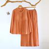2026 New Women's Spring and Autumn Pajama Set 100% Cotton with Chest Mat Round Neck Long Sleeve Home Clothes Two Piece Set