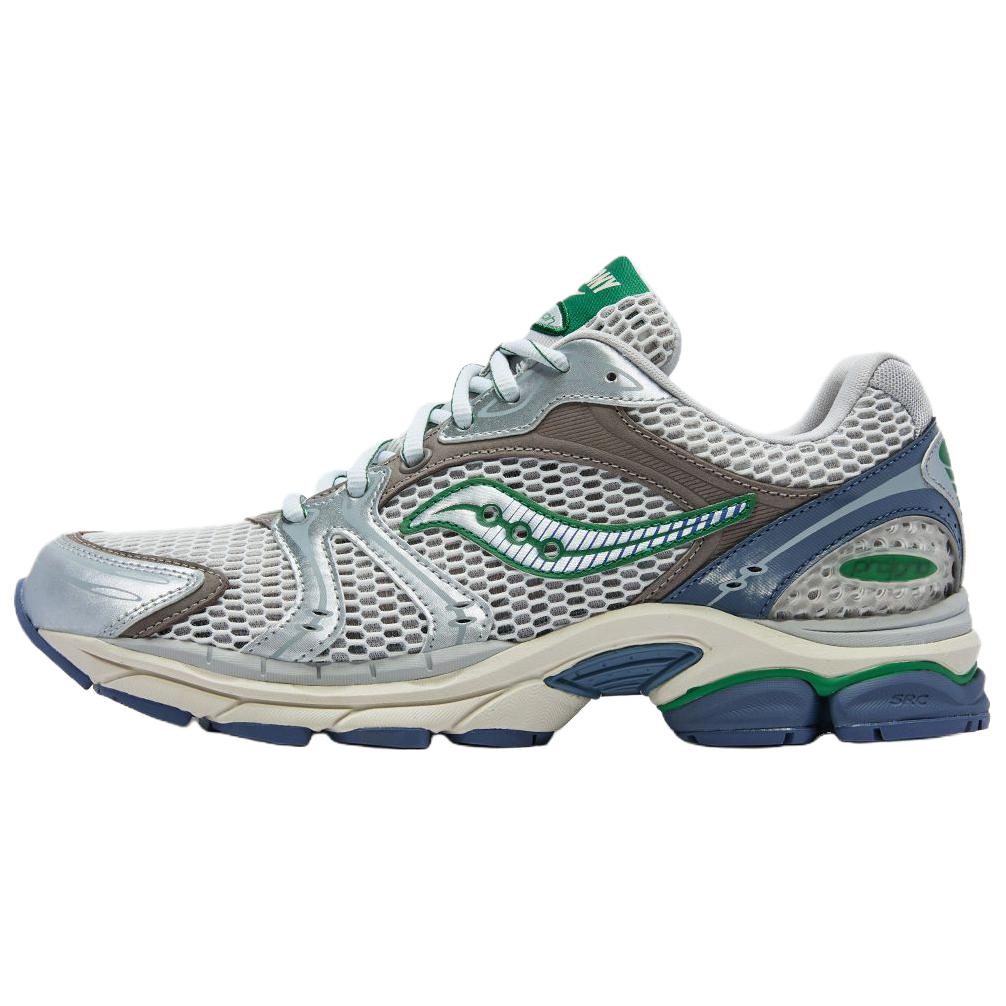 SAUCONY ProGrid Triumph 4 Versatile Comfortable Starlight Inspiration Low-Top Lifestyle Casual Shoes Unisex Sneaker Silver Brown Green S79083-1