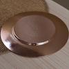 Round Shape Copper Snack Tray,Retro Engraving Luster Hammer Texture Home Food 28 Cm Plate,Cheese Fruit Disc Table Decorationk