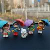Coppia di ombrelli carini Decorazione per interni auto Action Figure Specchietto retrovisore automatico Ornamenti per cruscotto Accessori per auto