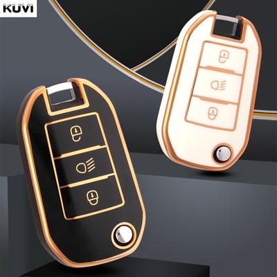 Nové TPU pouzdro na klíč s překlopným krytem pro Peugeot 208 308 408 508 2008 3008 4008 5008 Pro Citroen C3 C4 Cactus C6 C8 Příslušenství