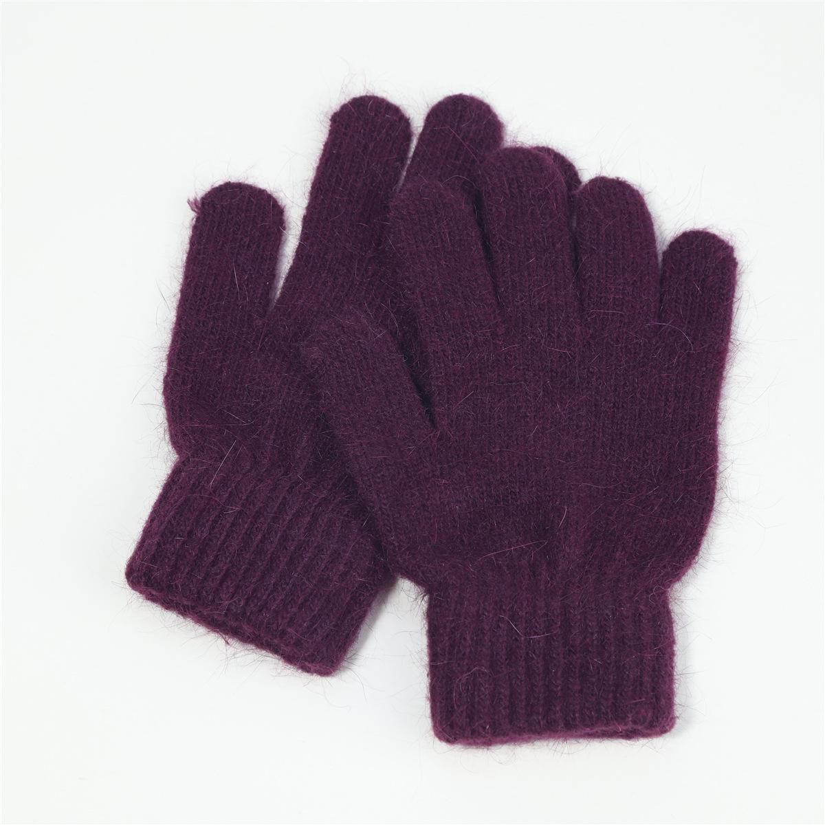 Пожилые Унисекс Зимние Вязаные Перчатки - Теплые, Толстые, Холодостойкие С Раздельными Пальцами One size