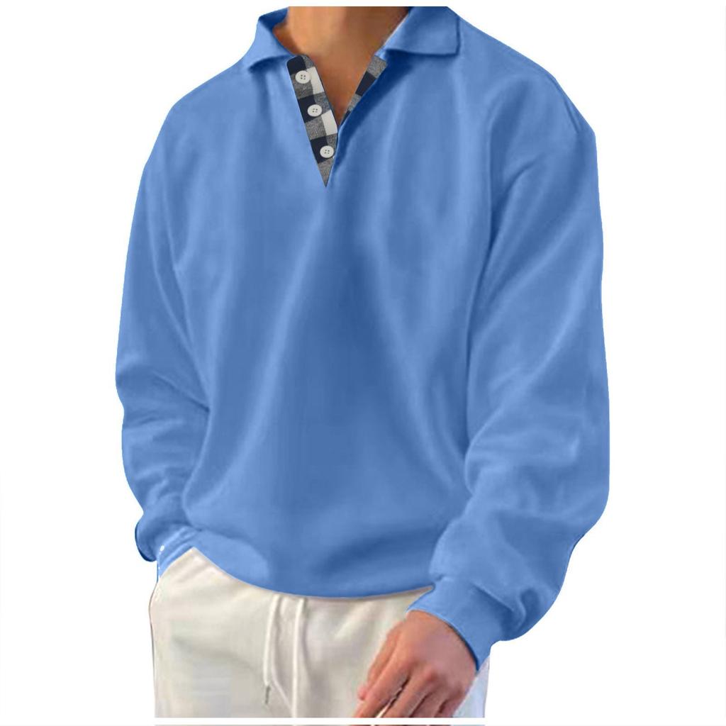 Pánská mikina Zimní mikina Jednobarevná Klopa Volný Dlouhý rukáv Tričko