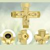 High Flow Hose Adapter 3 Way Hose Connector For Efficient Watering 11.6*5.5*10.2cm Outdoor Fitting Enhanced Water Flow