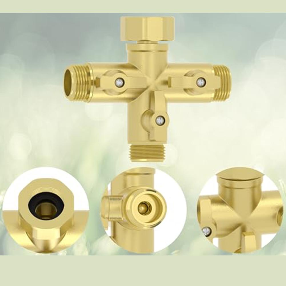 High Flow Hose Adapter 3 Way Hose Connector For Efficient Watering 11.6*5.5*10.2cm Outdoor Fitting Enhanced Water Flow
