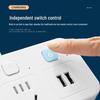 Multi-Outlet Power Strip with USB, Wireless Converter, Night Light, and Individual Switches for Home Office