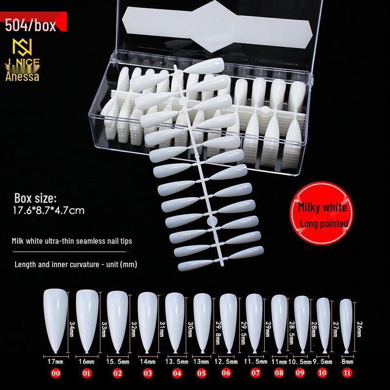 540 Ultra-Thin Transparent Half-Cover False Nail Tips - Seamless, No Carving Required