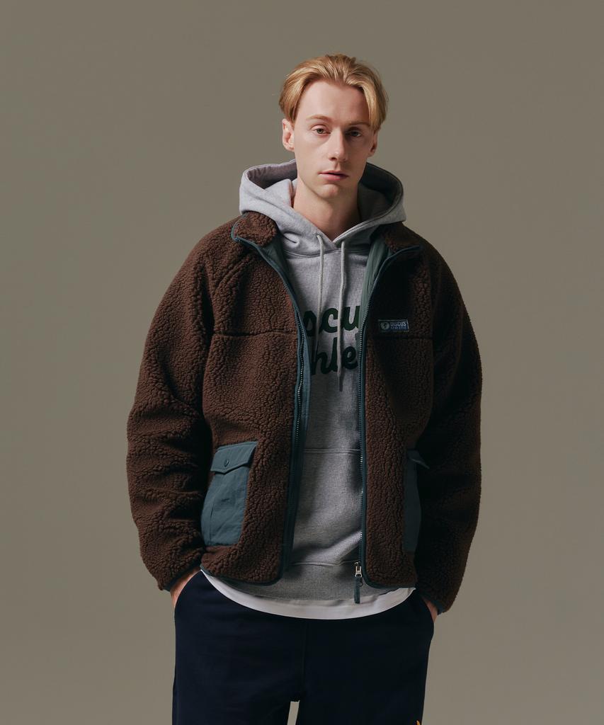 Discus Athletic [3Colors] Logo Sherpa Jacket