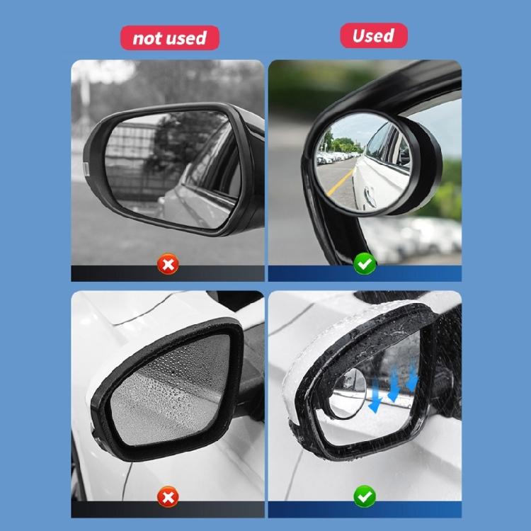 Blind Spots Glass Frameless Auxiliary Rearview Glass Auto Motorcycle Universally Wide Angle Rainproof Glass