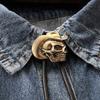 Bolo Tie for Male Skull Bolo Tie Necktie Collar Pendant Western Necklace for Teens Cowboy Rodeos Neckwear